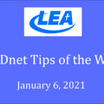 LEADnet Tips of the Week - January 6, 2021