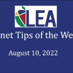 ECEnet Tips of the Week - August 10, 2022