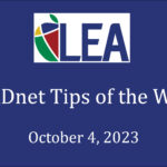 LEADnet Tips of the Week - October 4, 2023